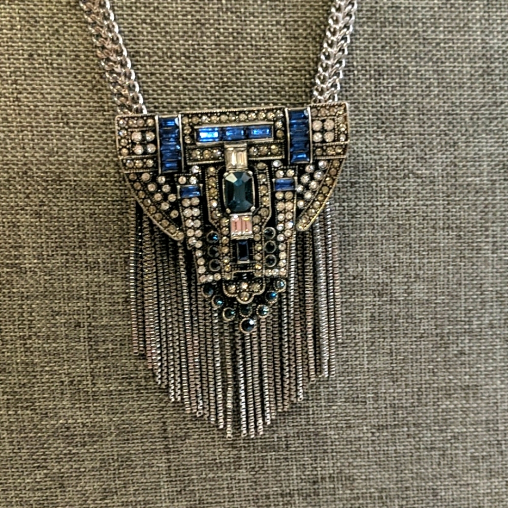 Chloe+Isabel Long Chain Art Deco Gem Necklace